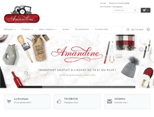 Tablet Screenshot of boutiqueamandine.ca